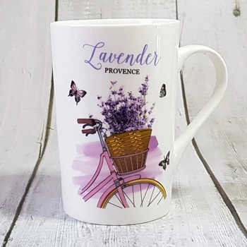 Lavender Provence teás bögre | Rózsaszín kerékpárral