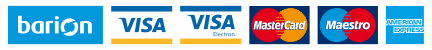 Barion - VISA -VISA Electron -Master Card - Mastero - American Express 