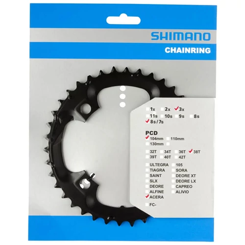 Shimano lánckerék 38F FCM361 fekete